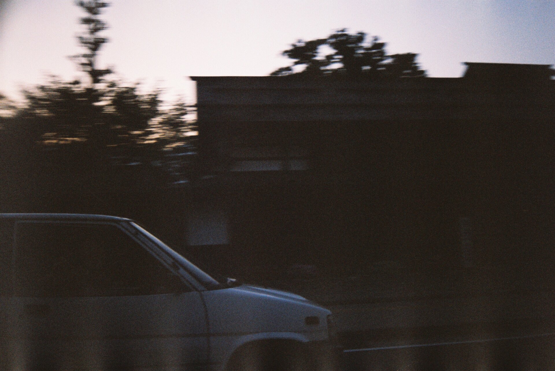 Evening dusk overhead power line