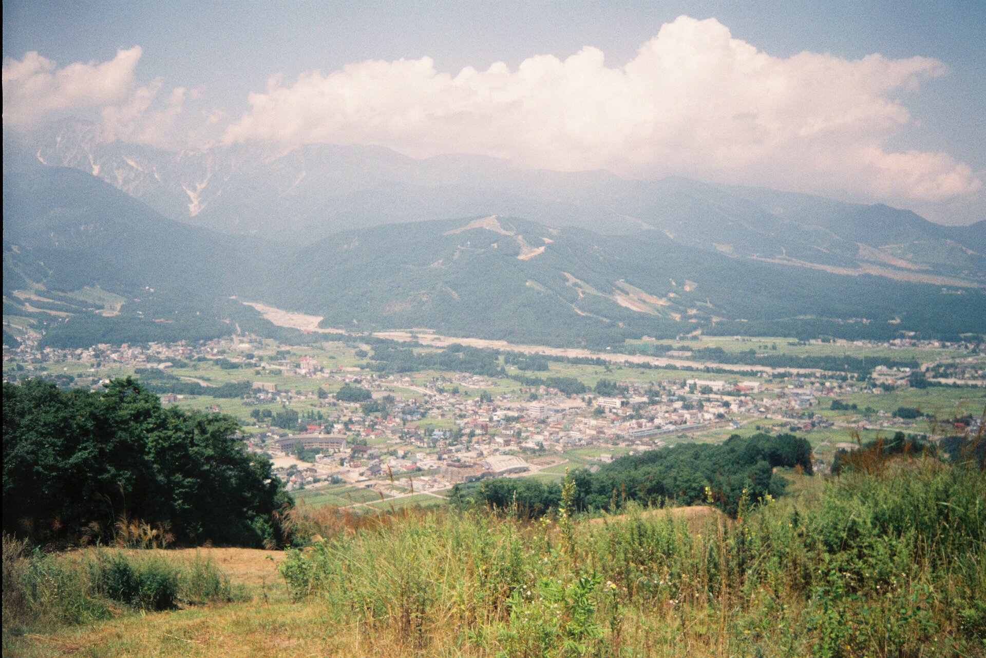 Mountain hill landscape with natural terrain