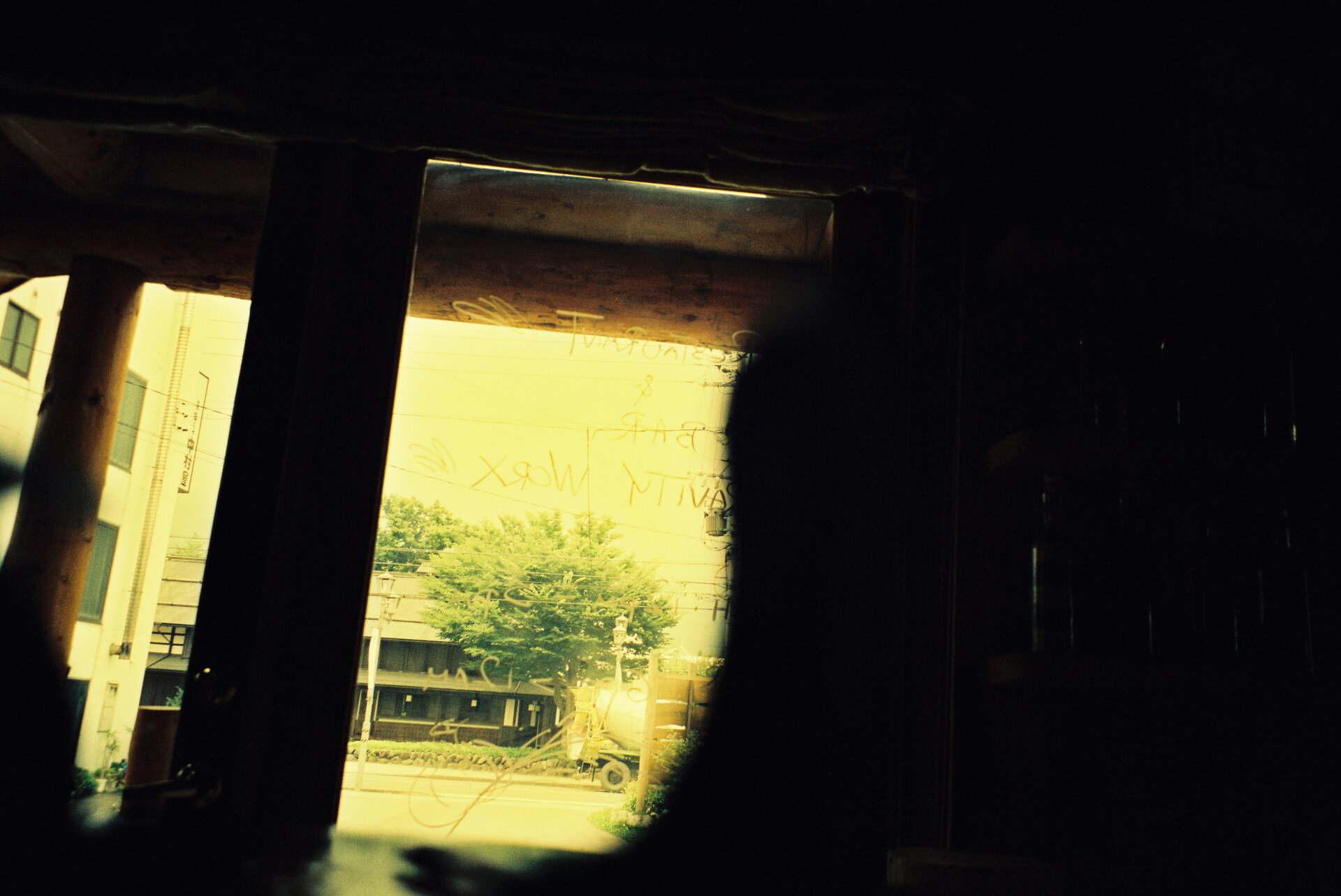 Photographic scene with reflections and shadow play