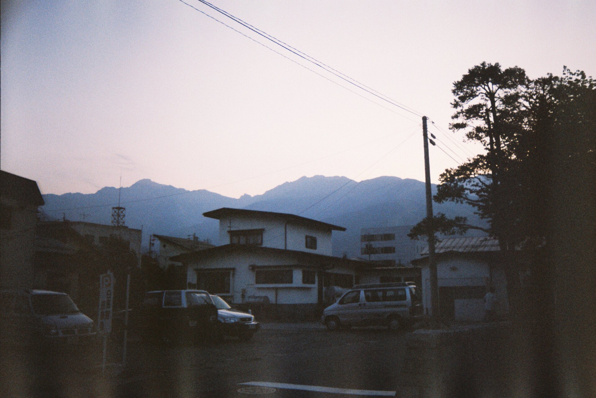 Sky overhead power line electrical cable