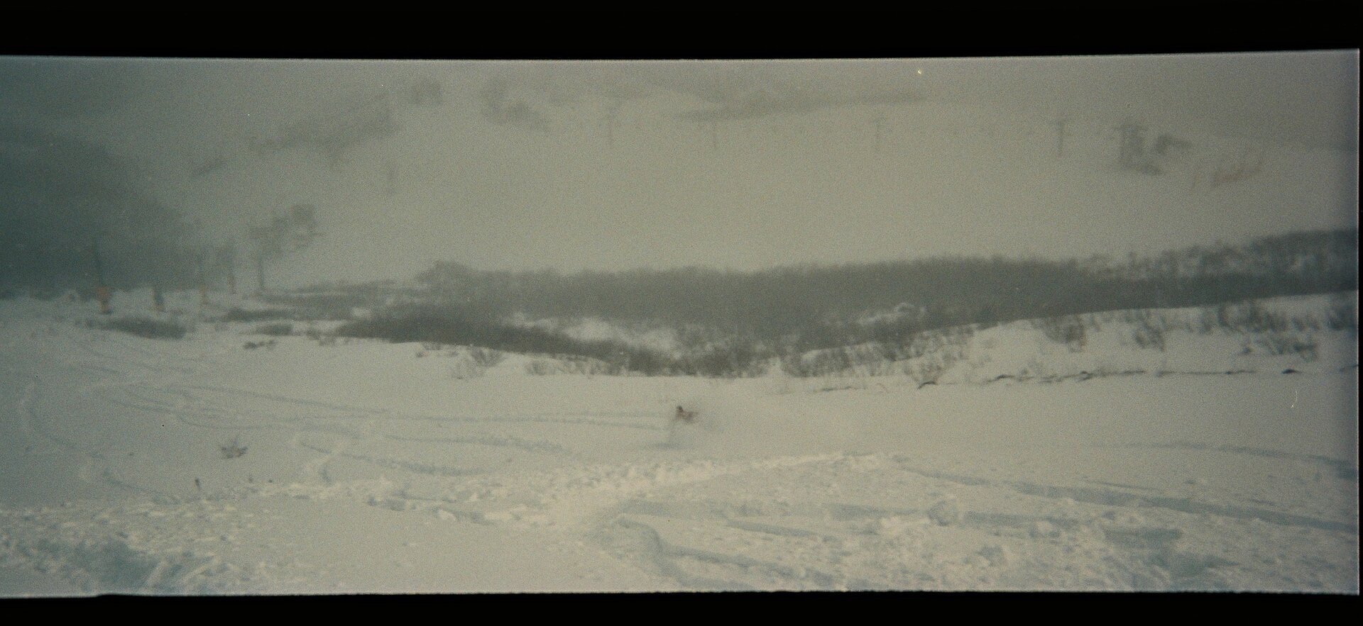 Pure white winter snowscape with pristine beauty