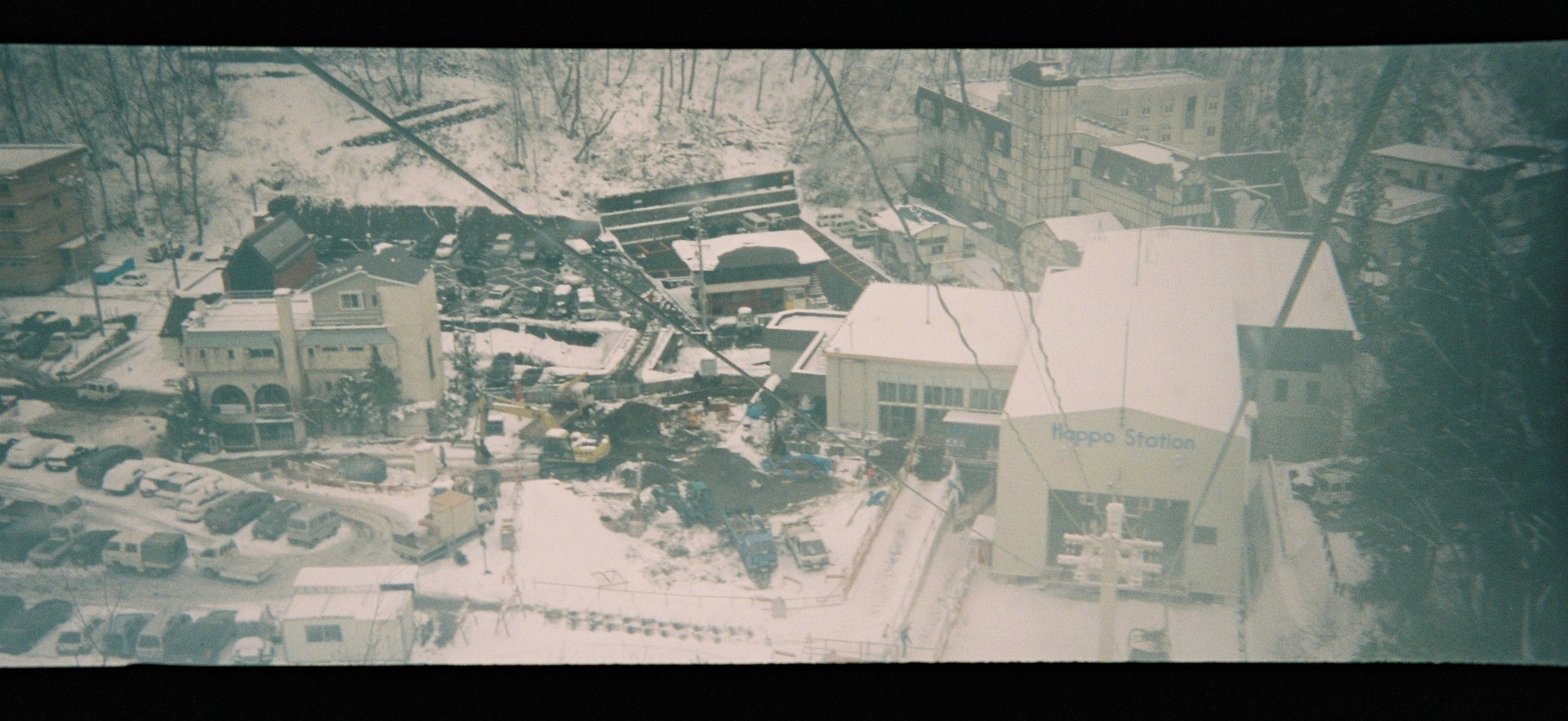 Winter aerial photography earthquake